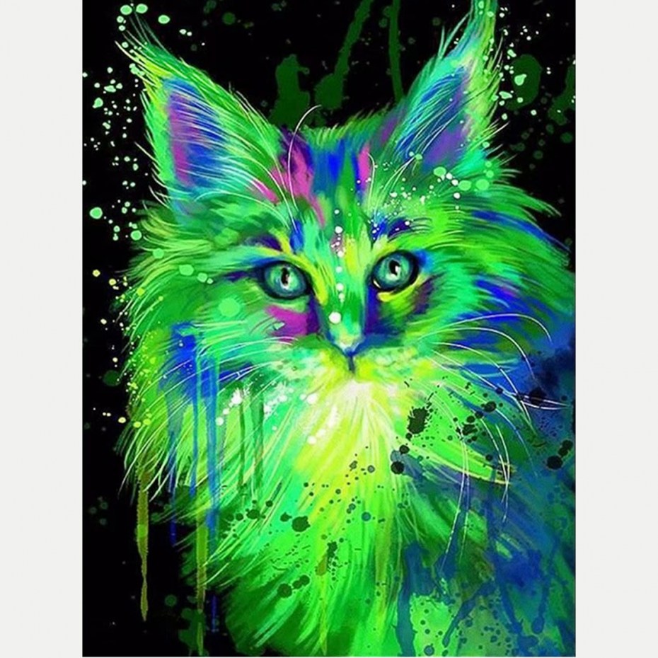 Зеленая кошка
