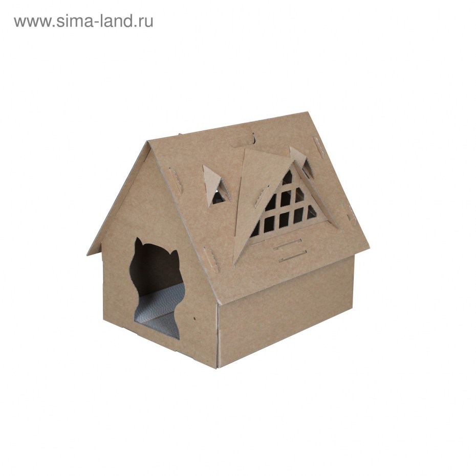 Картонный домик для кошки