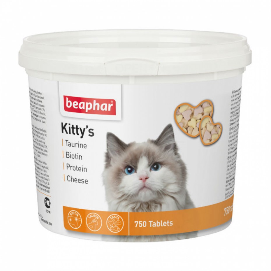 Беафар витамины д/кошек (750 таб) смесь Kitty`s Mix (1*15)