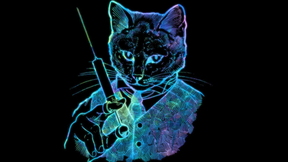 Курящий кот
