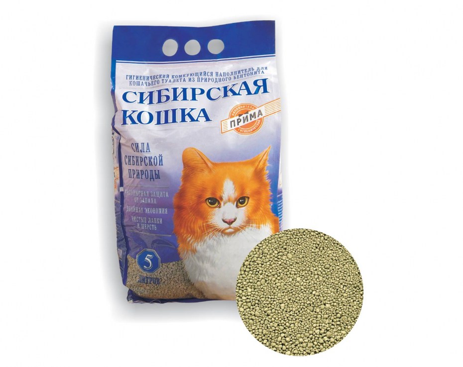 Комкующийся наполнитель Сибирская кошка Прима 10 л