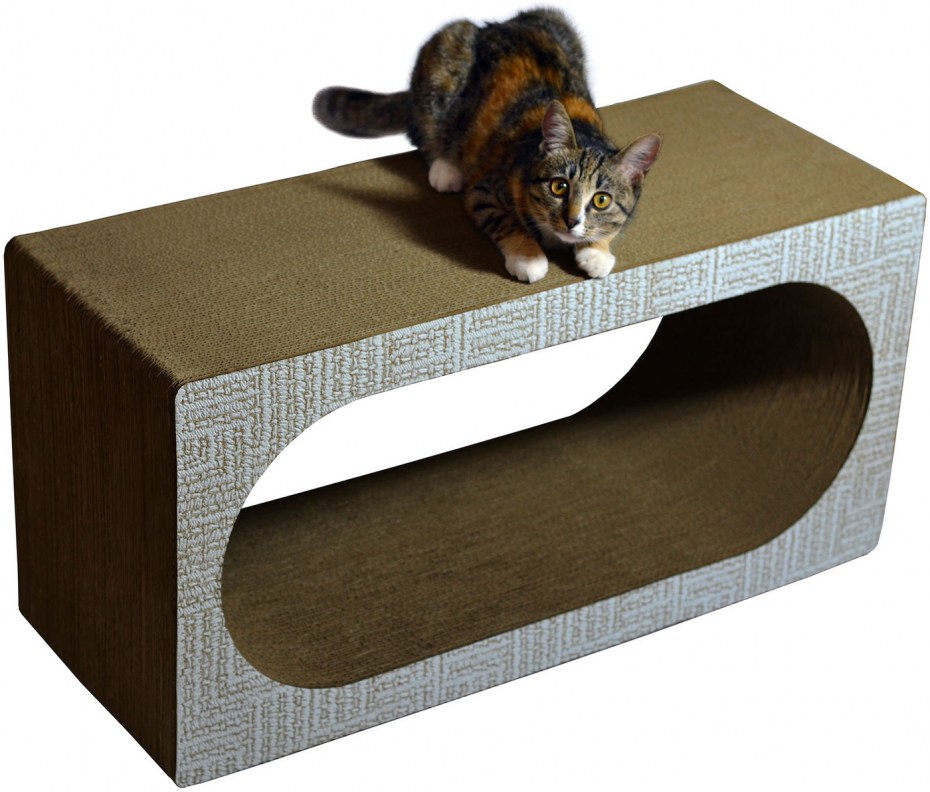Картонная когтеточка "Cat's smile", 45*23*31 см
