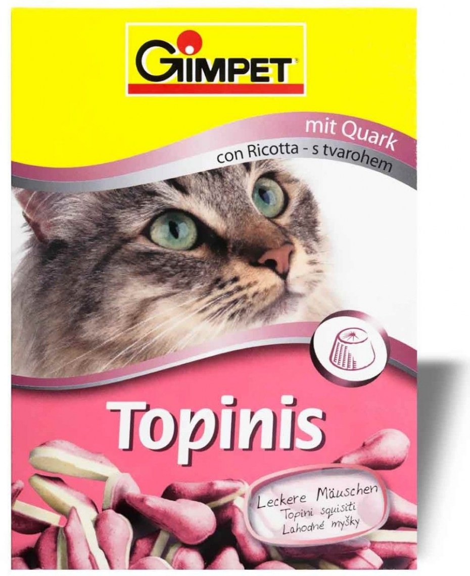 GIMCAT витамины для кошек мышки с творогом и таурином 220 г