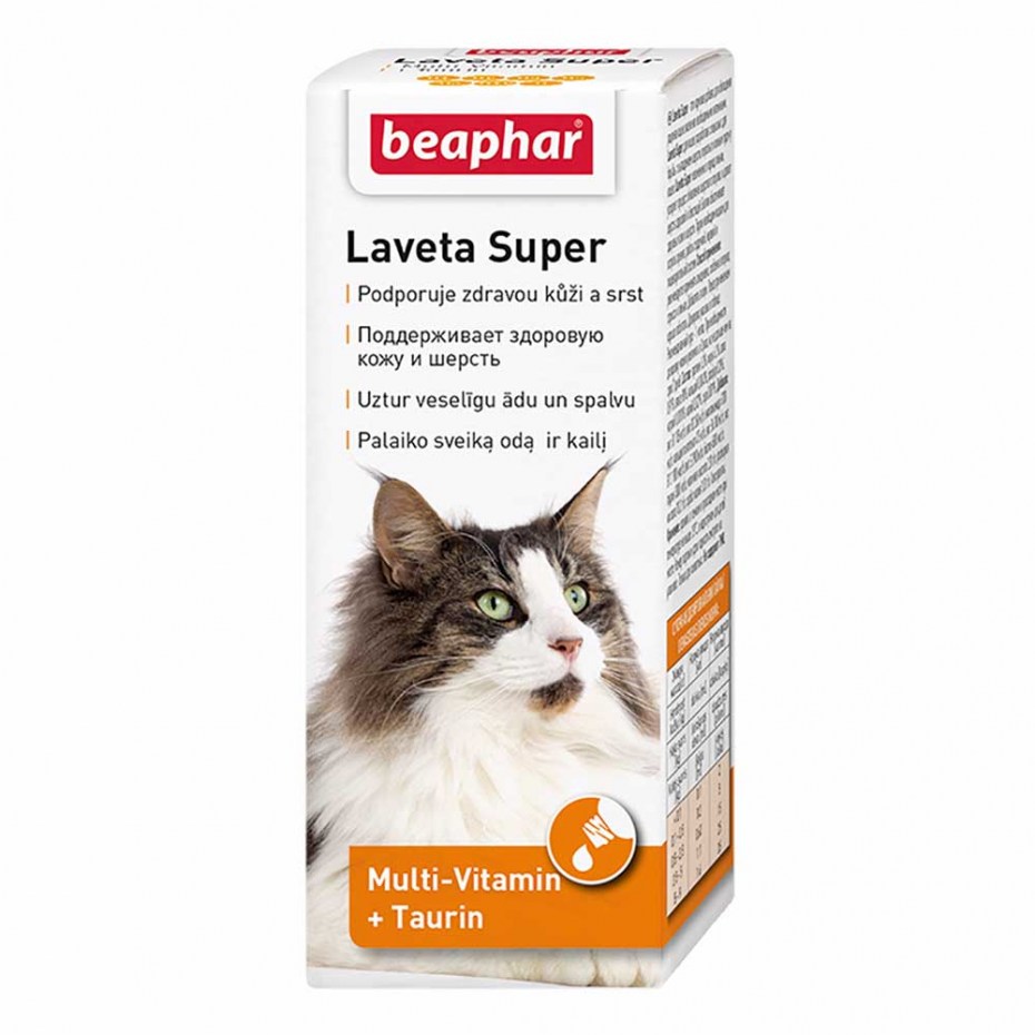 Beaphar витамины для кожи и шерсти кошек, масло (Laveta super for Cats)