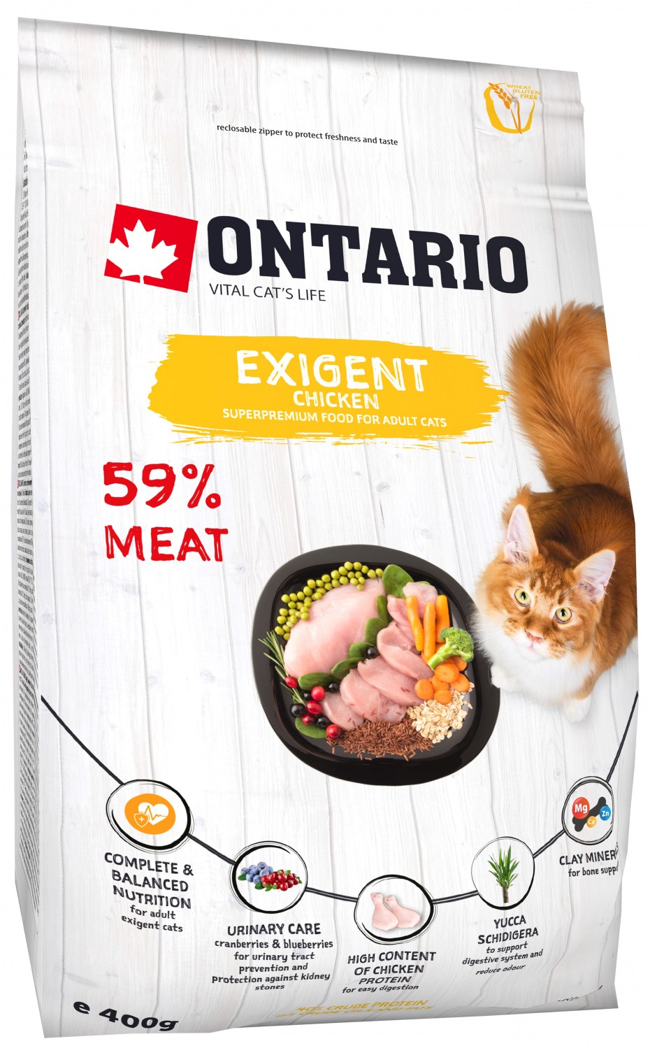 Корм для кошек Ontario с курицей 2 кг