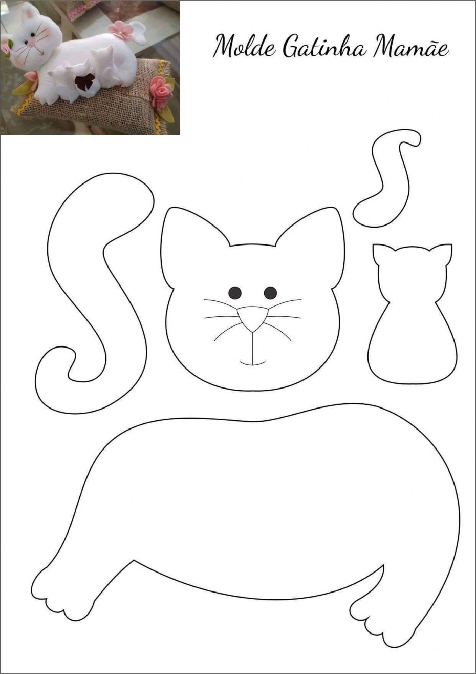 Игрушки из фетра выкройки кот