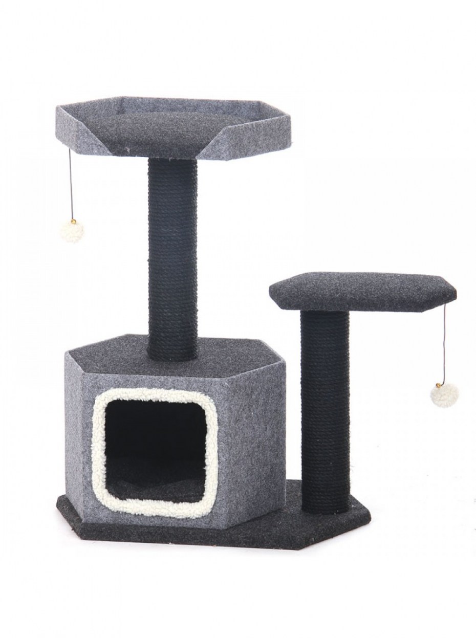 Игровой комплекс ct30 для кошек из фетра, 595*400*770мм