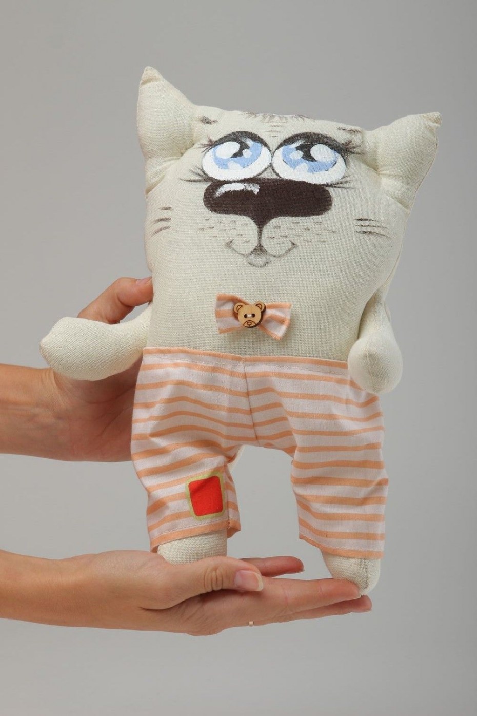 Игрушки из ткани кот