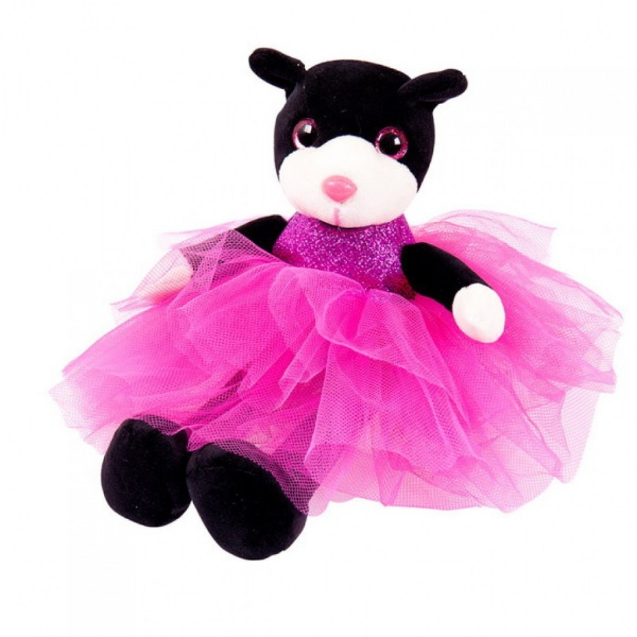 Мягкая игрушка ABTOYS кошка с пайетками 20 см