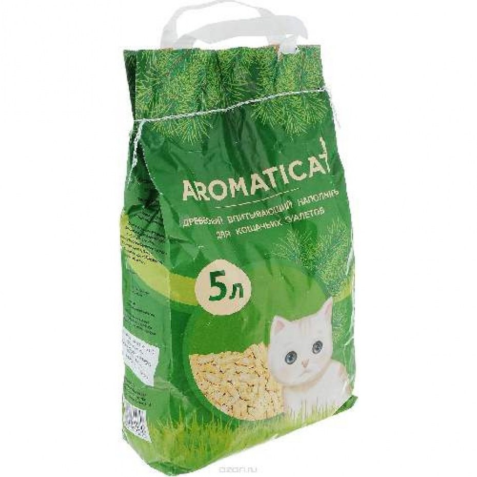 Впитывающий наполнитель AROMATICAT древесный 5 л