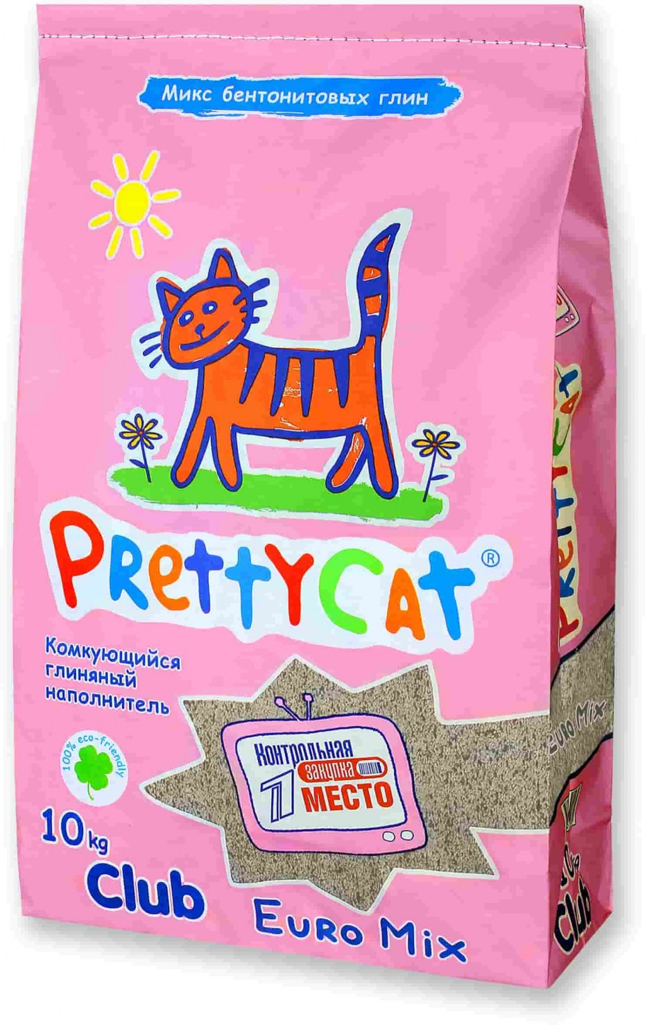 Pretty Cat наполнитель комкующийся для кошачьих туалетов Euro Mix 2,5 кг