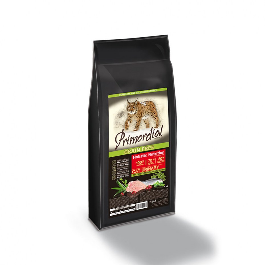 Корм для кошек Primordial (2 кг) Grain free Cat sterilizzato Turkey Farring