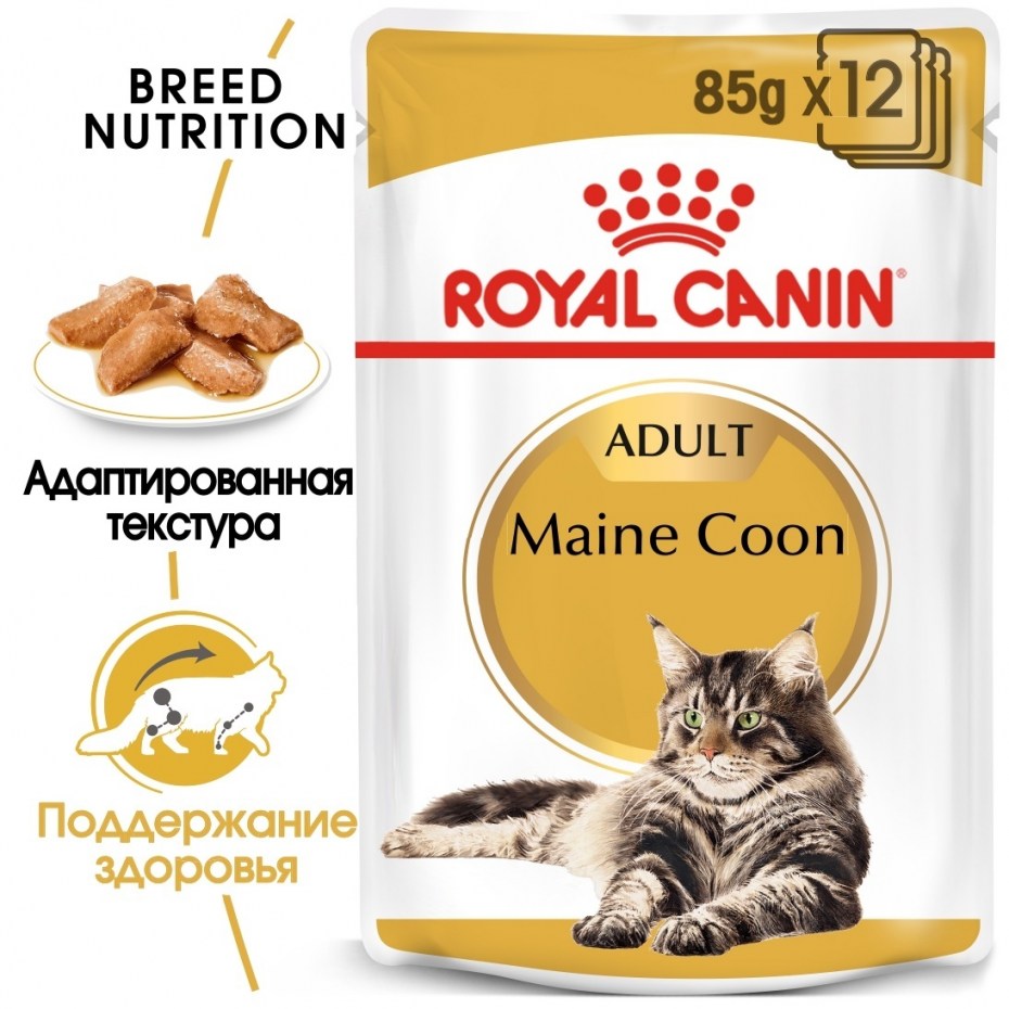 Корм Royal Canin (сухие корма) для кошек Мейн-кун 1-10 лет, Maine Coon Adult