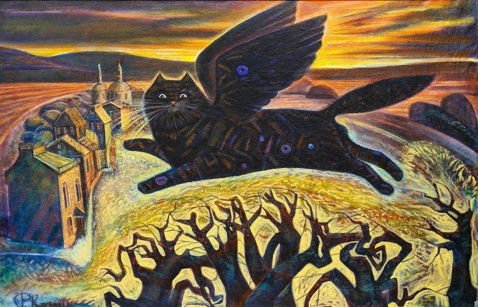 Кот на крыше Графика