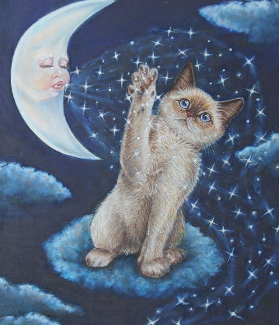 Лунный кот картина