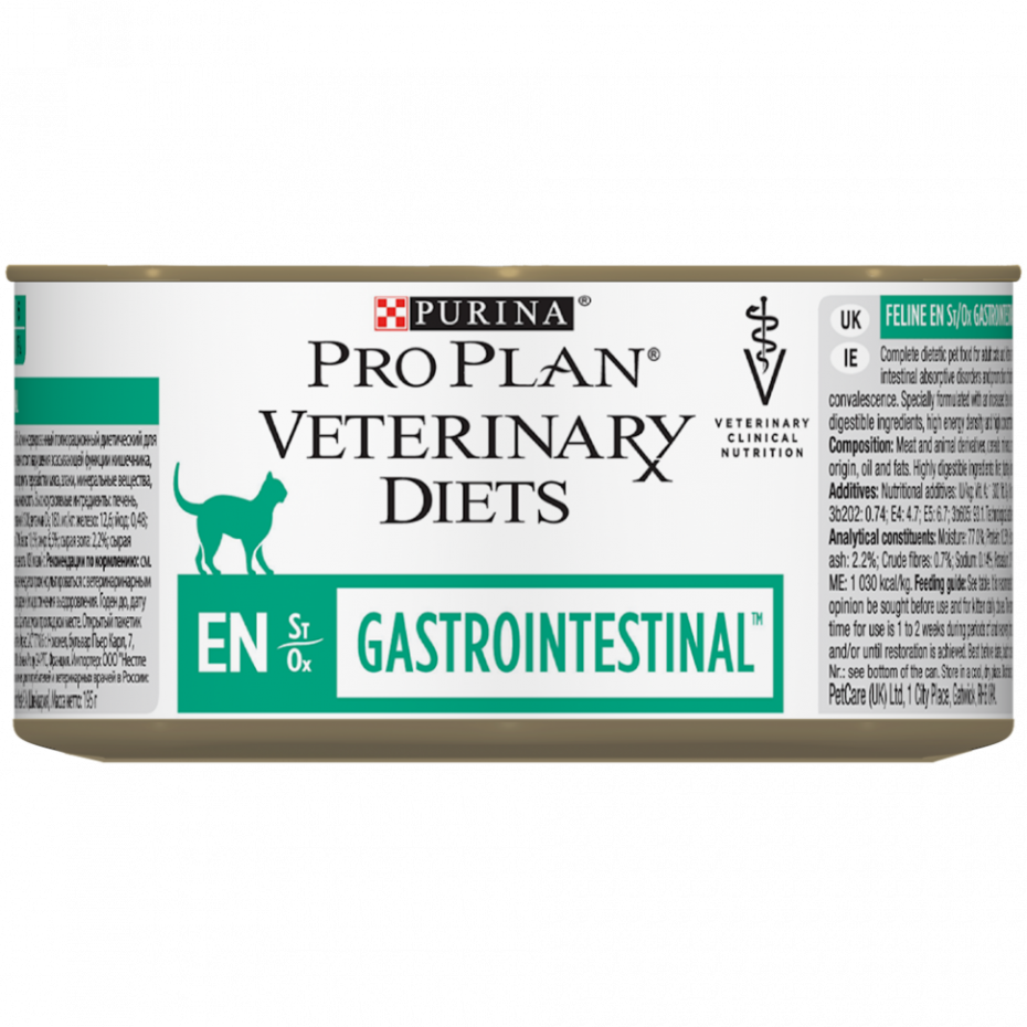 Purina Pro Plan Veterinary Diets en St/Ox Gastrointestinal консервы для кошек, 195 г