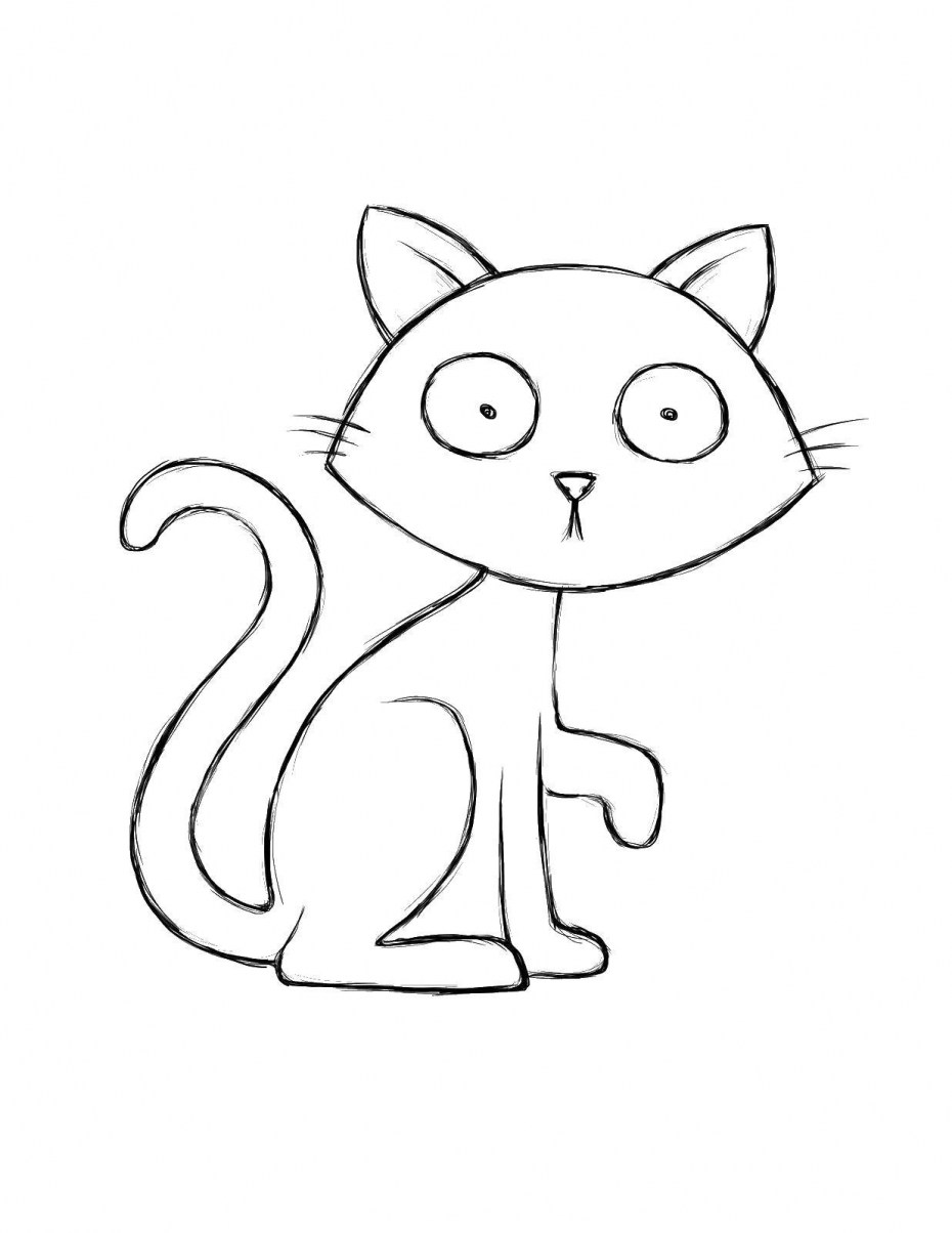 Рисунки для срисовки кошечки