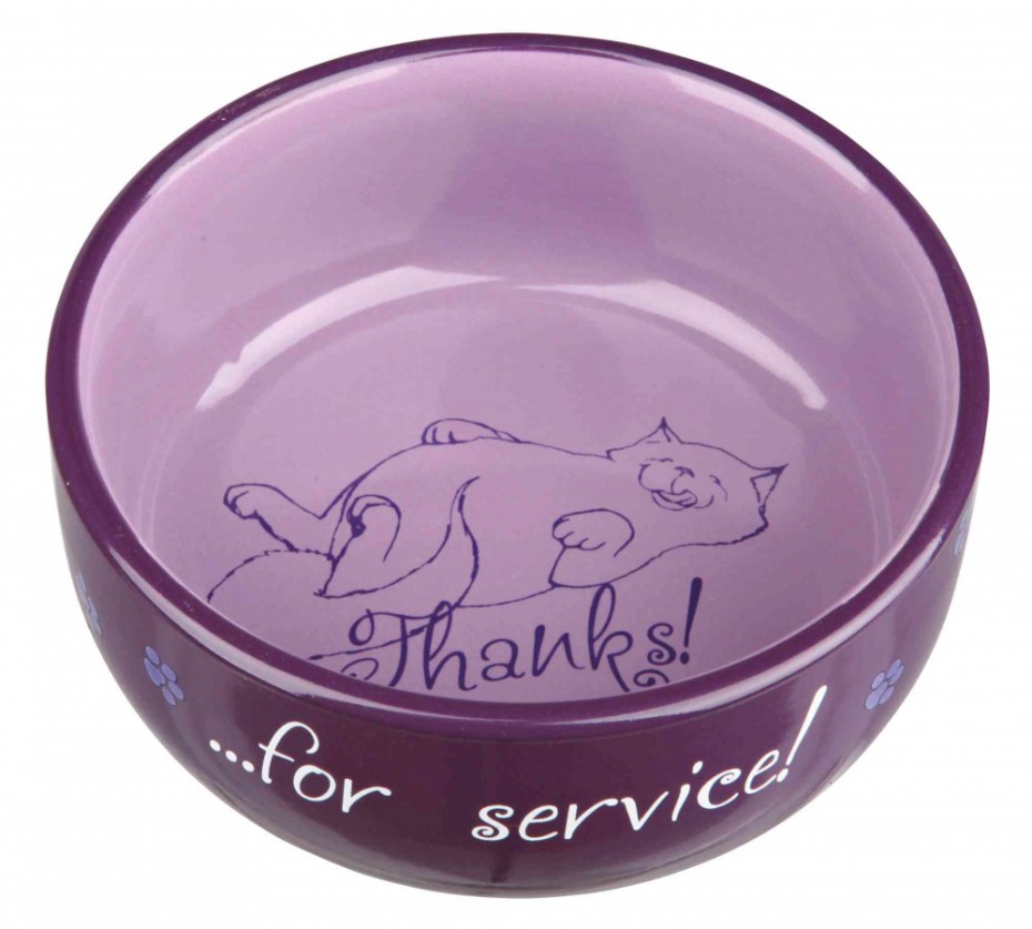 Миска Trixie керамическая "thanks for service" 0,3л /11см