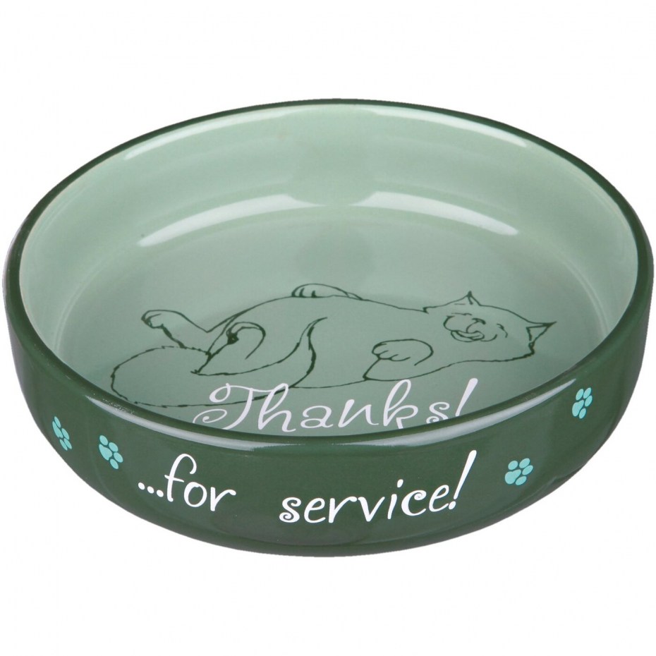 Миска Trixie керамическая миска "thanks for service!" Для коротконосых пород