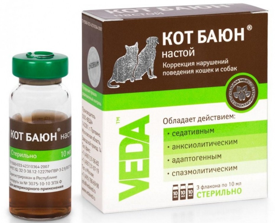 Капли кот Баюн 10мл*3фл *30