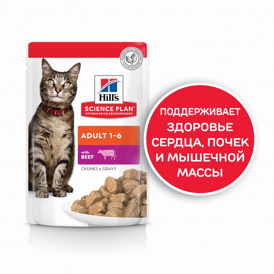 Корм для кошек Hill's Science Plan с говядиной 85 г