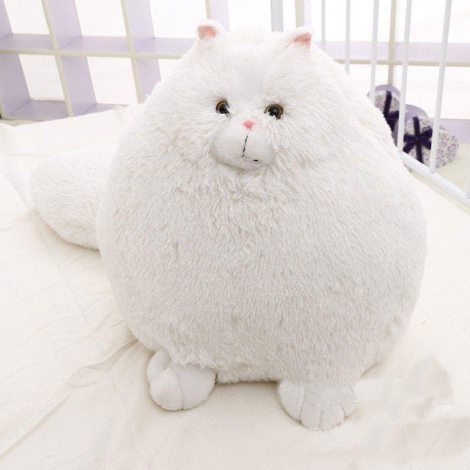 Мягкая игрушка белый кот