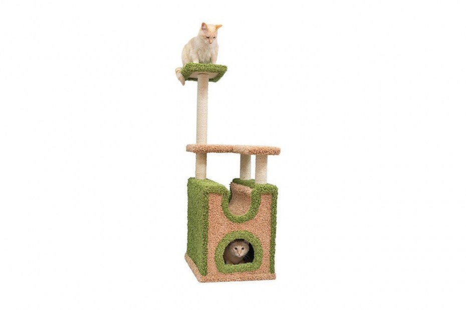 Когтеточка для кошек Foxie Box 40х35х30см бело-коричневая