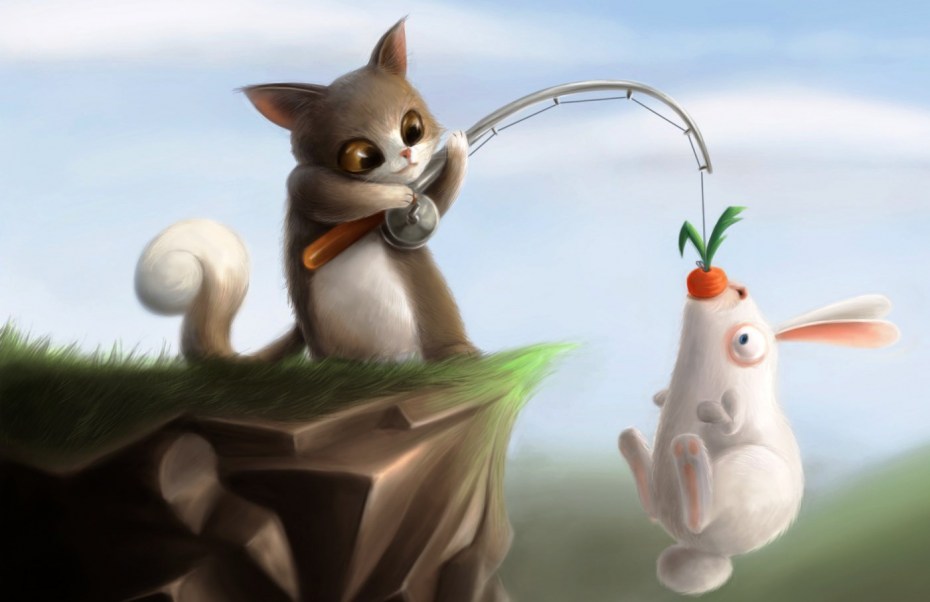 Кот и заяц