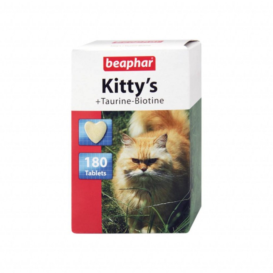 Beaphar витамины д/Кош Kitty`s таурин/биотин 75шт (1/12)