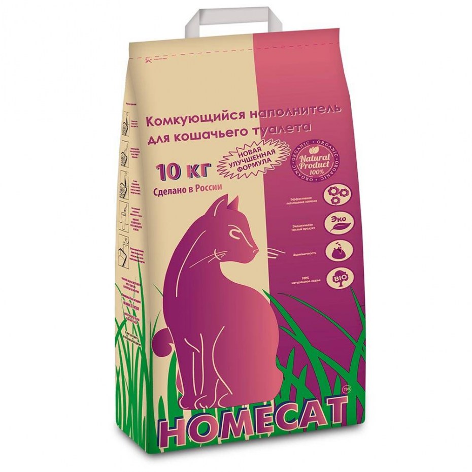 Наполнитель LINDOCAT для кошек, комкующийся древесный Advanced Green +, 7л