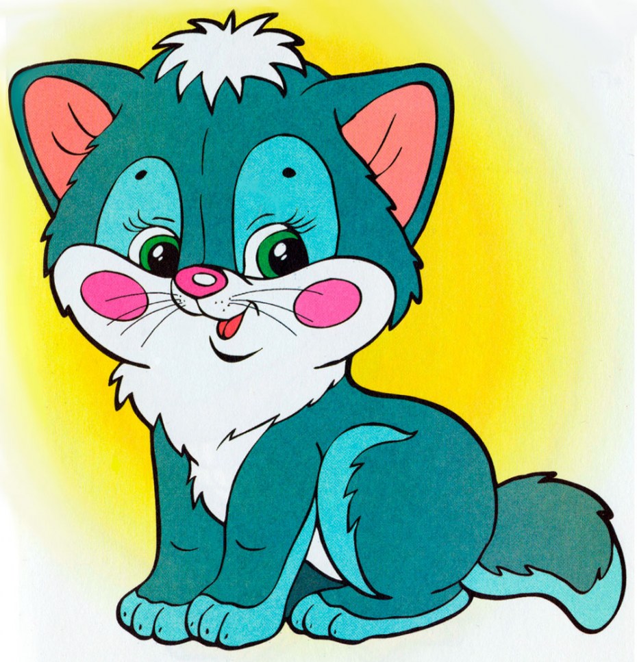 Карточка котенок для детей
