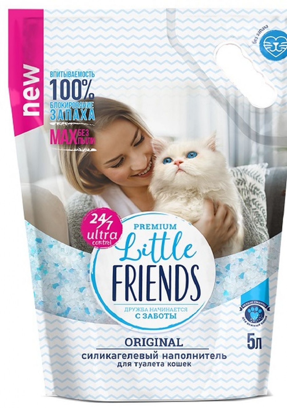 Наполнитель little friends Original силикагель 5л