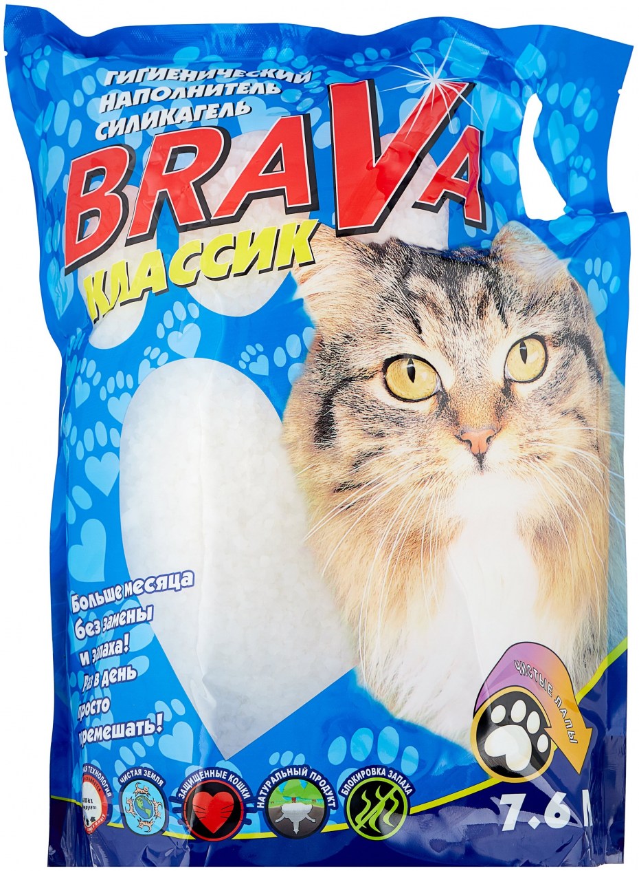 Наполнитель Brava 10л Классик силикагель