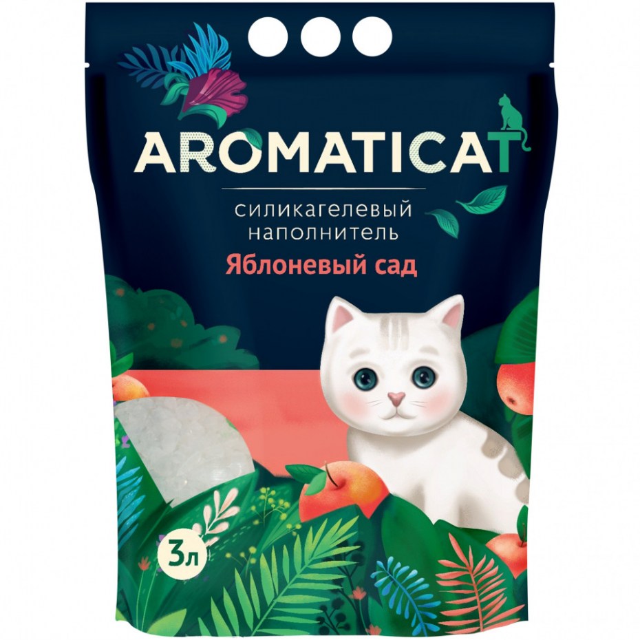 AROMATICAT силикагелевый гигиенический наполнитель классика, 5л
