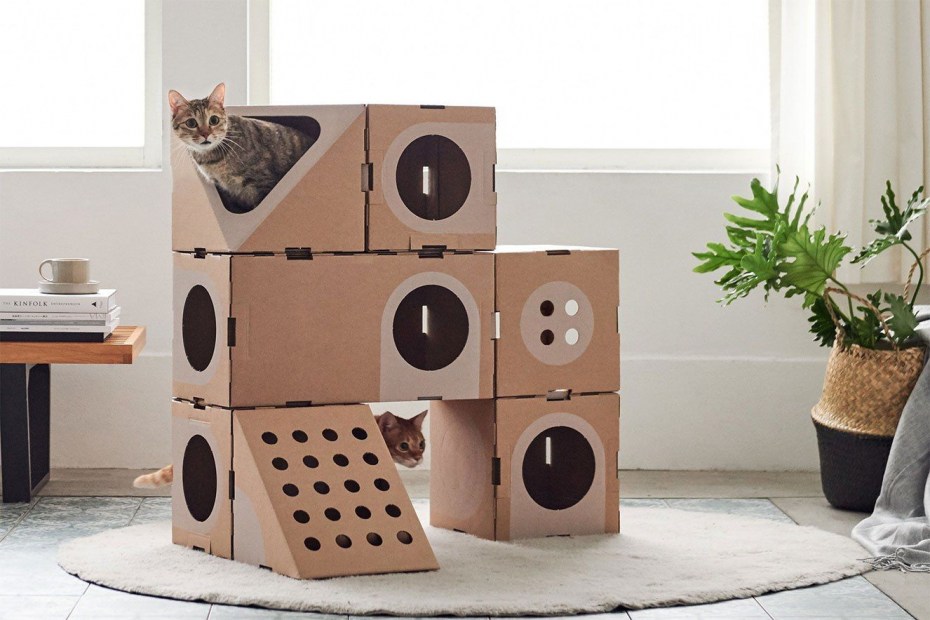 Домик для кота из коробок