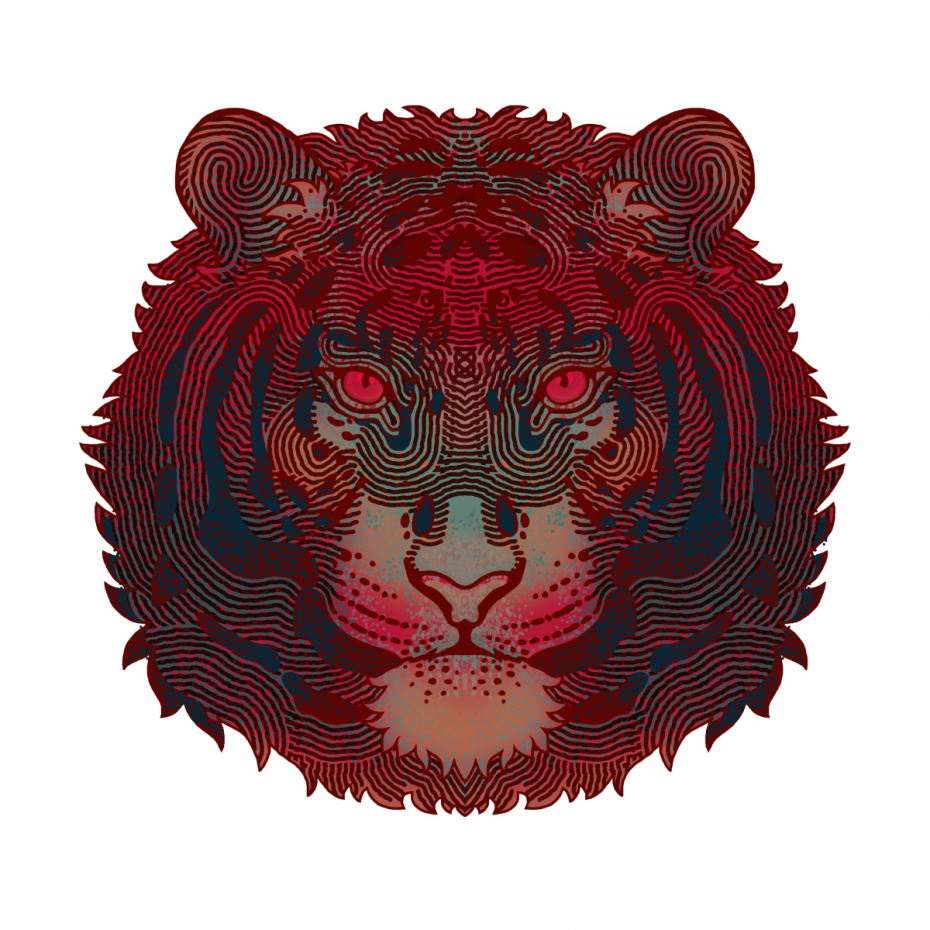 Red tiger github. Красный тигр. Принт тигра красный. Тигр на Красном фоне. Красного тигра.