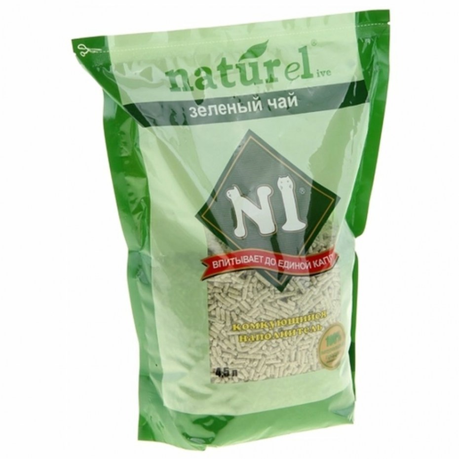Наполнитель №1 naturel зеленый чай (4,5л) комкующий