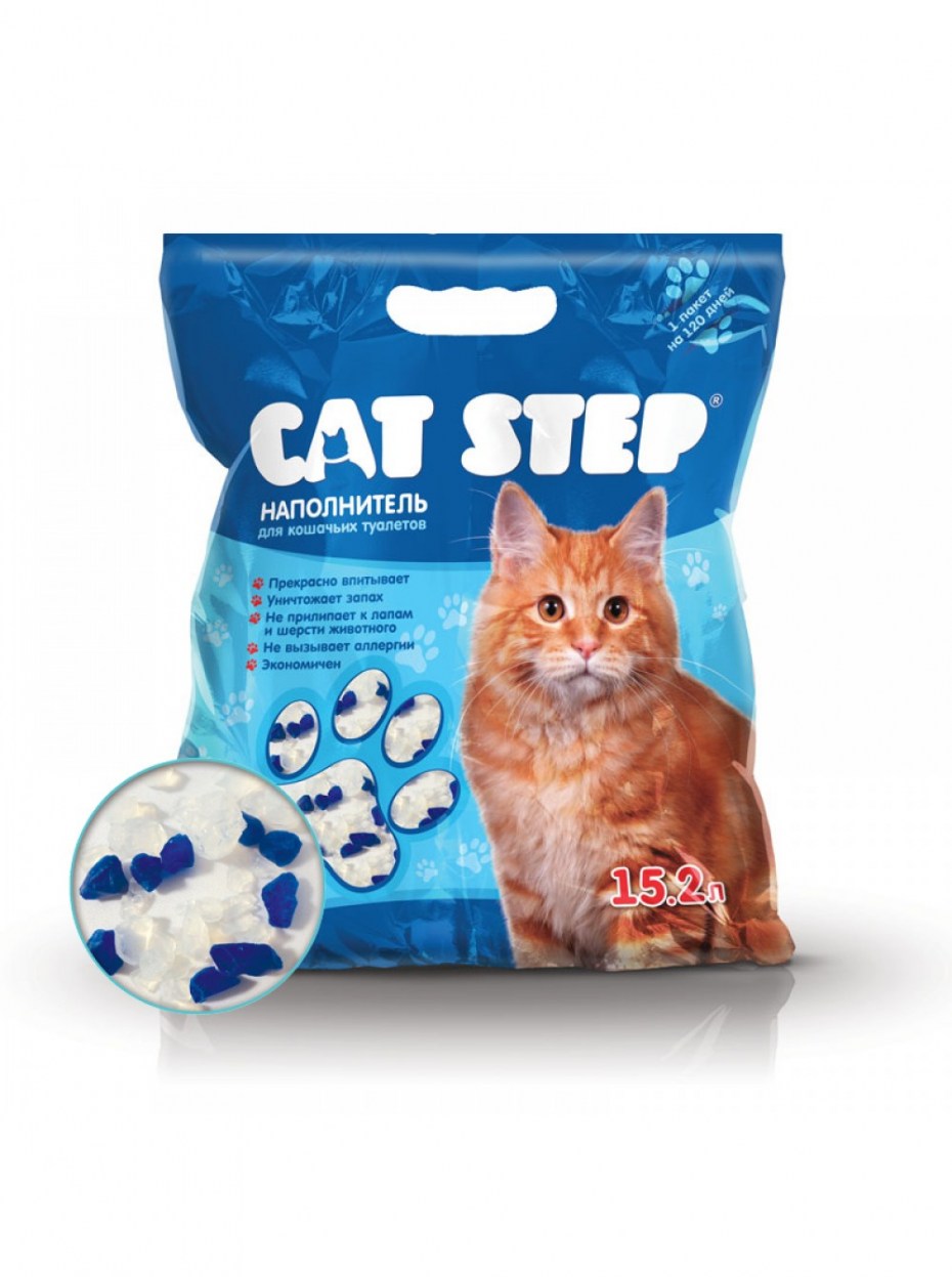 Наполнитель Cat Step силикагелевый: 15.2 л