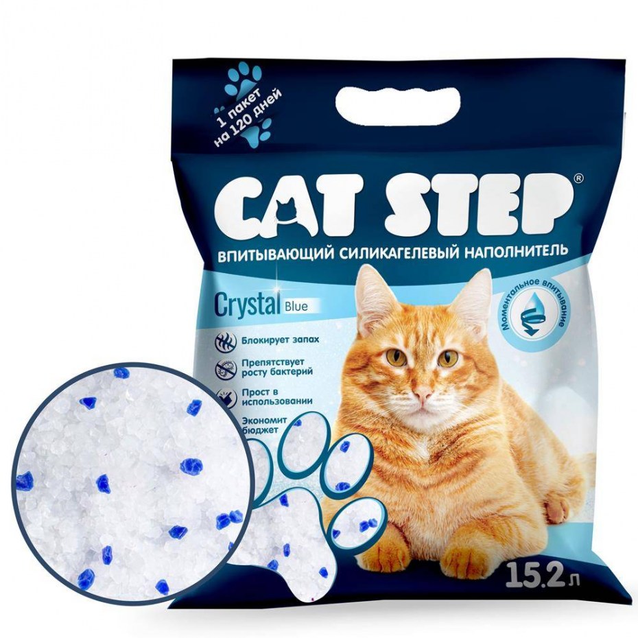 Наполнитель Cat Step силикагелевый: 15.2 л