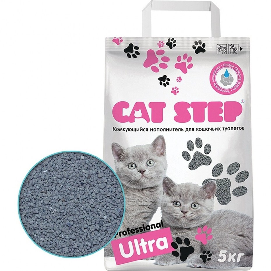 Наполнитель для кошачьего туалета комкующийся Cat Step
