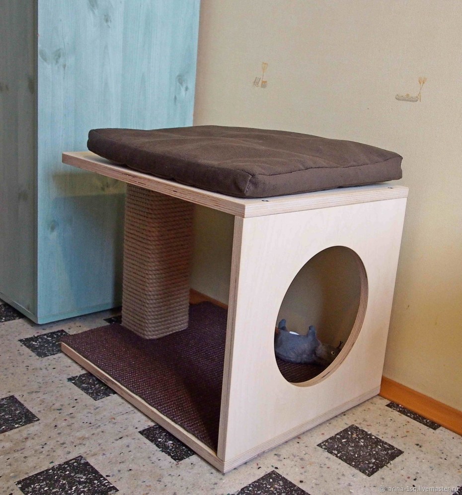 Домики для котов из коробок