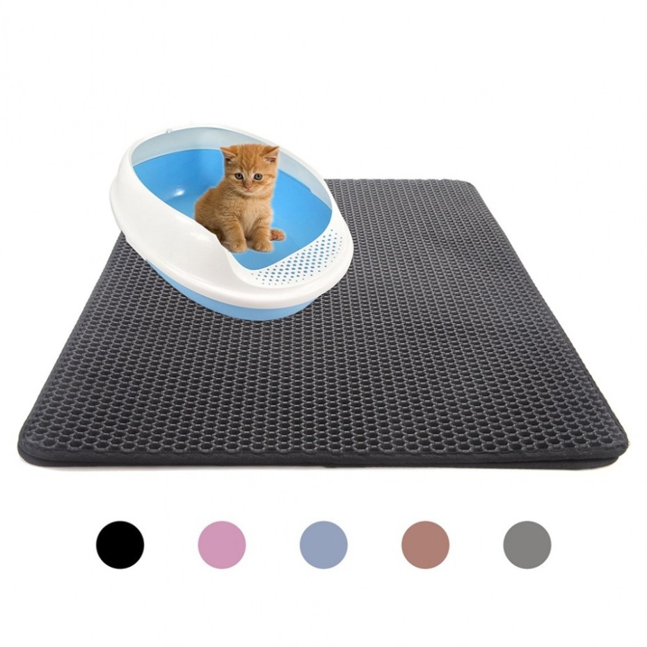 Коврик для туалета серый 40 x 50 x 0.7 Medium Rubber Litter mat Medium Rubber Litter mat