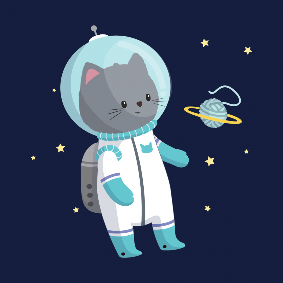 Котейка космонавт
