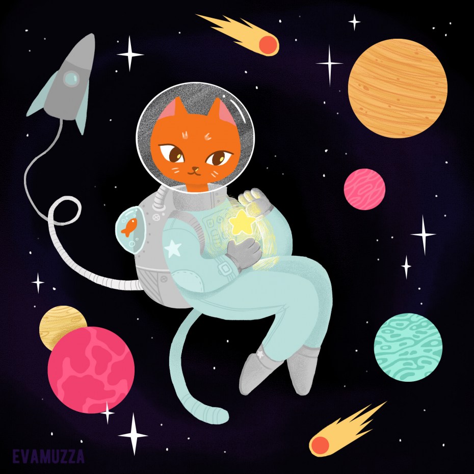 Кот в каске