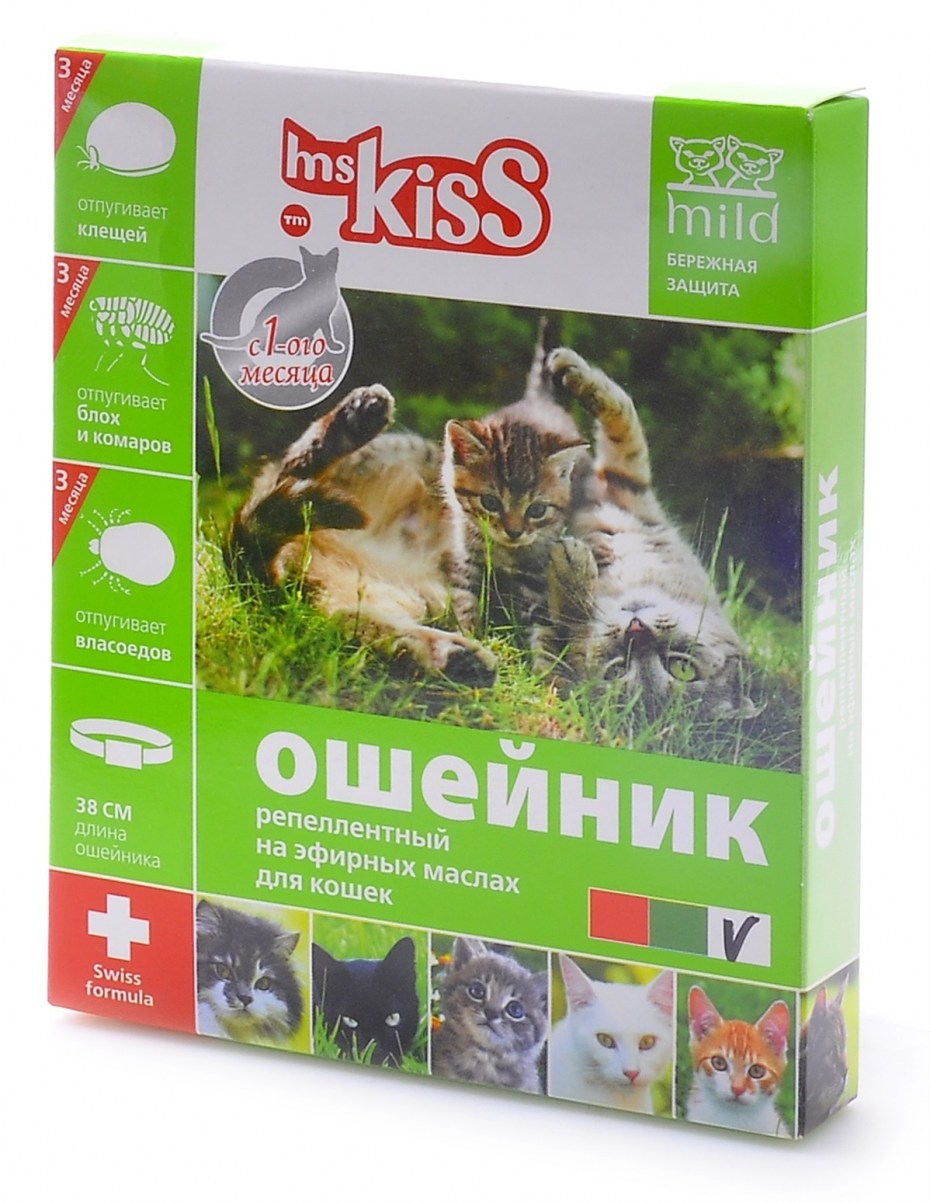 MS.Kiss ошейник от блох и клещей репеллентный для кошек и котят