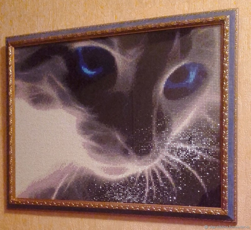 Алмазная мозаика кошачий взгляд