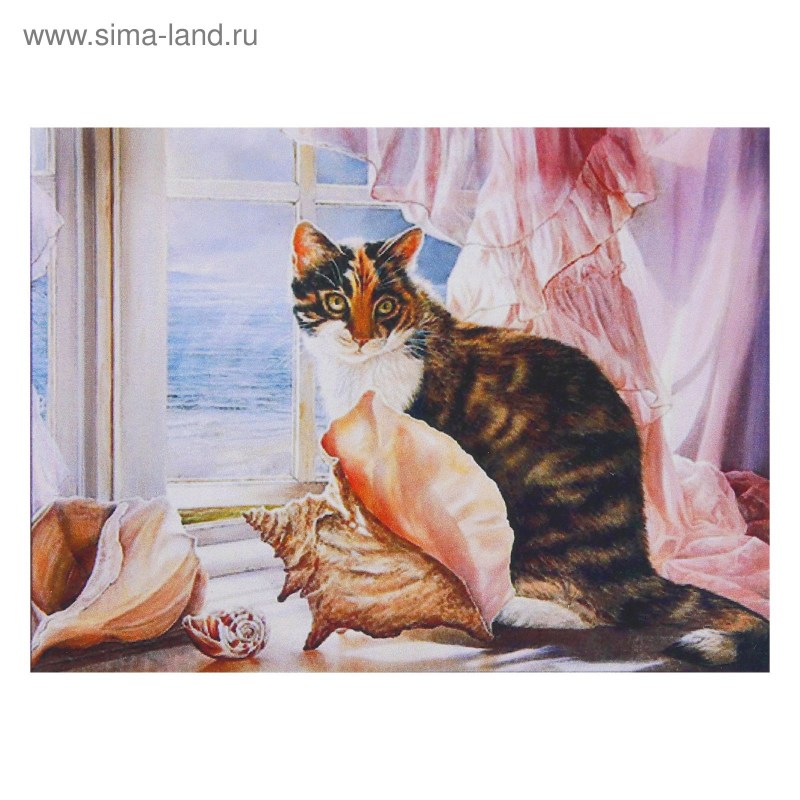 Алмазная мозайка кошка