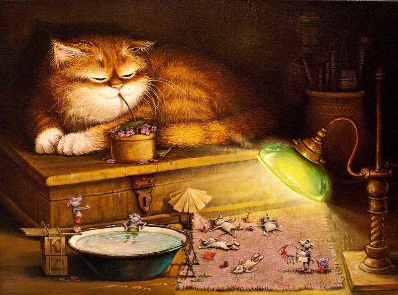 Александр Маскаев художник коты