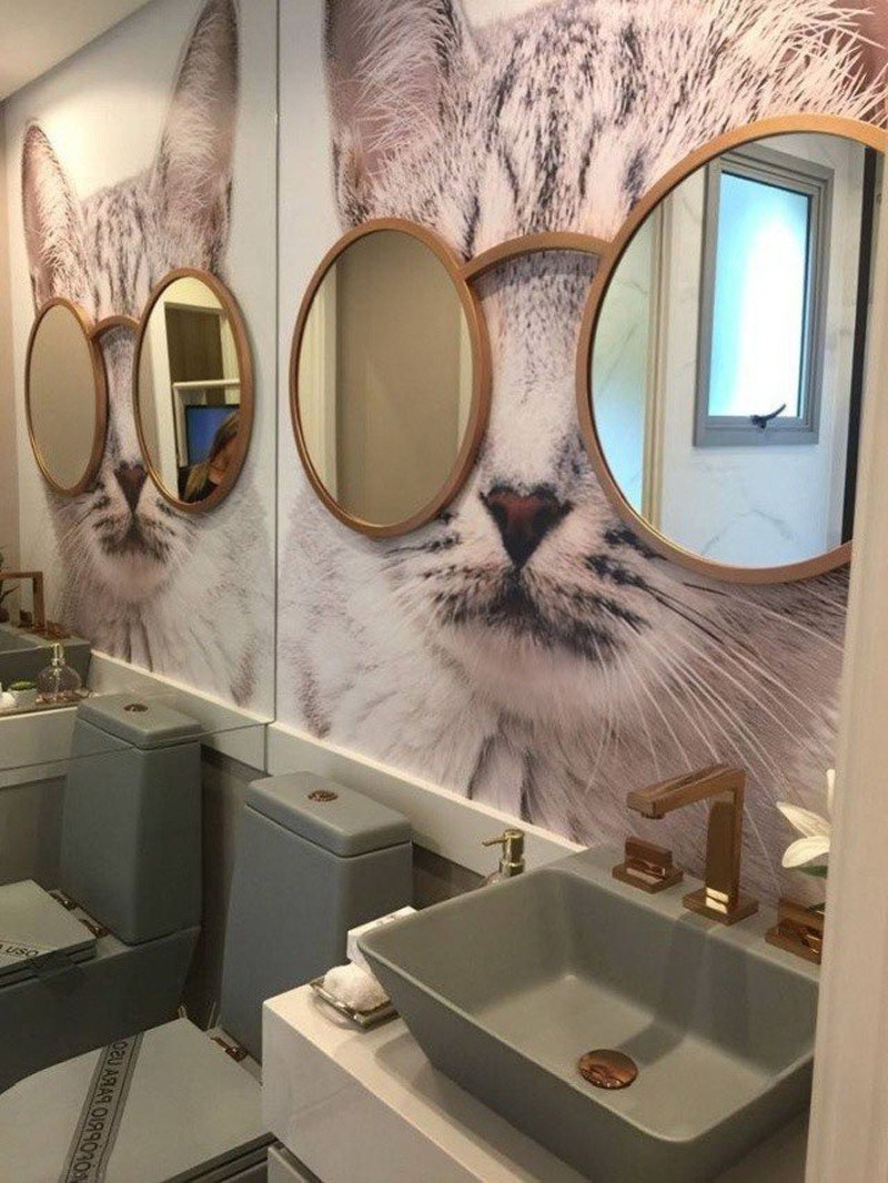 шкаф с очками зеркало