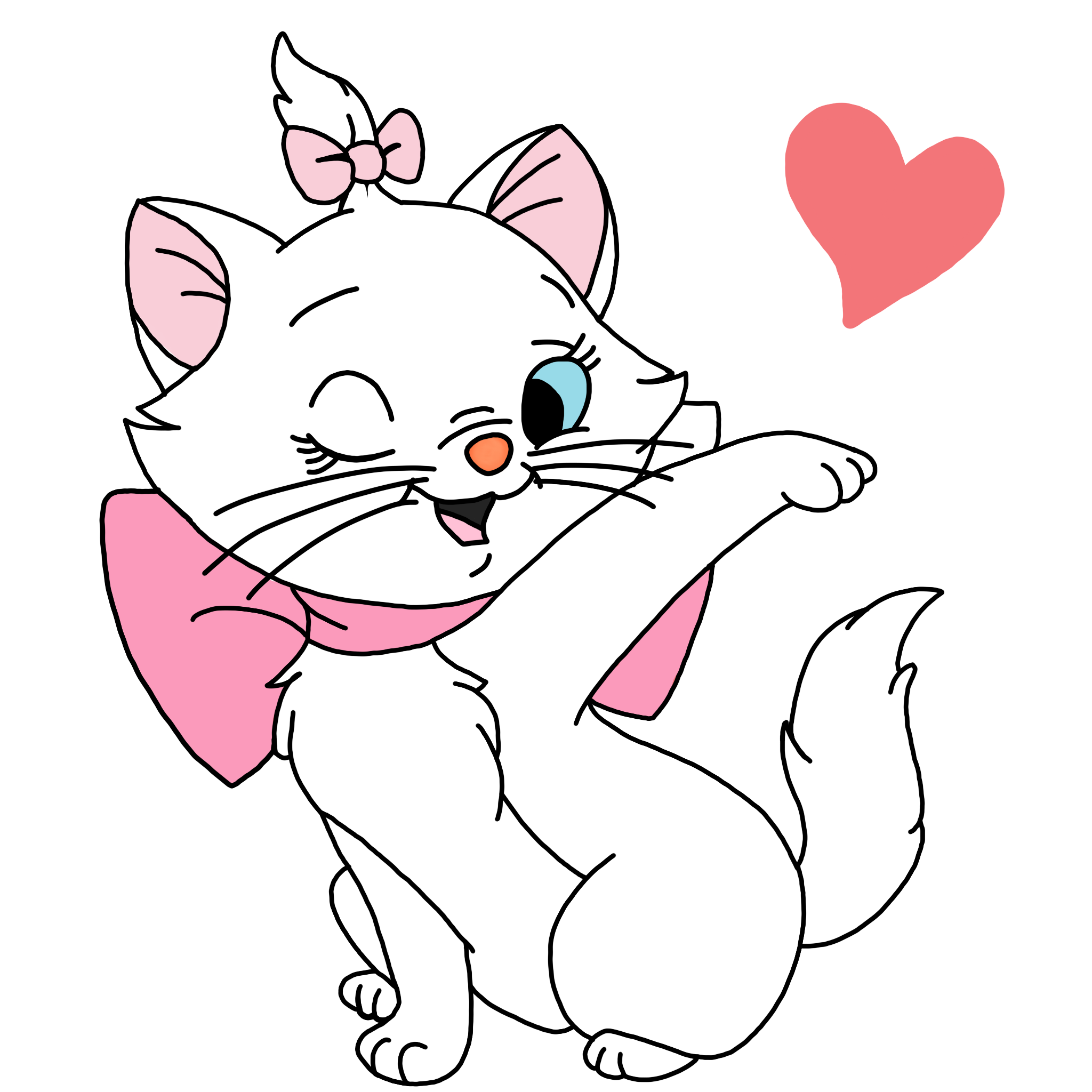 Рисунок мультяшного котика. Коты Аристократы кошечка Мари. Aristocats Disney кошечка Мари.